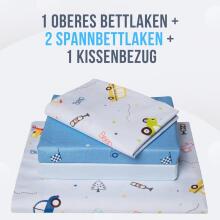 Kidsworld Next to Me Bed Linen Art.38988 4-osaline võrevoodi voodipesukomplekt