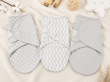 Summer Infant Art.40181 Swaddle Me Gray/White Dot Puuvillane mähkimislina mugavaks uneks; sobib 3,2–6,4 kg kaaluvate imikute mähkimiseks.