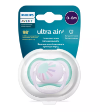 Philips Avent Ultra Air Deco Art.SCF086/04 пустышка силиконовая  0-6м, (1 шт.)