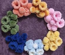 La bebe™ Hand Made Booties Art.42693 Rose Baby socks