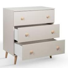 La Bebe™ Bedding Wood Set Tomi Art.43654 White  Lastemööbli komplekt: voodi ja kummut