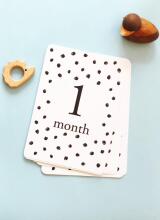La bebe™ 12 Baby Monthly Cards Art. 44306, 12 карточек для фотосессий младенца – по месяцам, лучший подарок для новорожденного