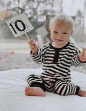 La bebe™ 12 Baby Monthly Cards Art. 44306, 12 карточек для фотосессий младенца – по месяцам, лучший подарок для новорожденного