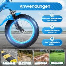 Kids Bike Wheels Collas 12' Blue Art.46663   Laste kaherattaline jalgratas lisaratastega