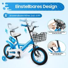 Kids Bike Wheels Collas 12' Blue Art.46663   Laste kaherattaline jalgratas lisaratastega