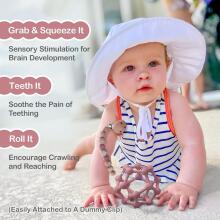Baby Silicone Teether Sensory Grab Art.47009 Silikoonist närimismänguasi beebile – sensoorne närimispall 8,5 x 10 cm