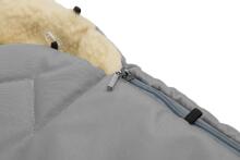 Sensillo Classic Romper Bag Art.824 Light Grey /Wool Sleeping bag with natural sheepskin for a stroller