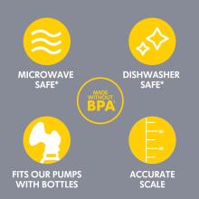 Medela Art.200.0598 Bottle with slow flow silicone teat 150 ml