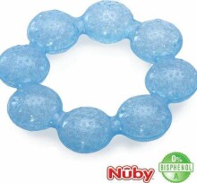 Nuby IcyBite Teether Ring Art.454 Blue Прорезыватель с термогелем Kольцо