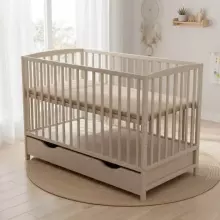 Elf Bed Arco Drawer Art.73281 White Puidust beebivoodi hoiuruumiga (120x60 cm)