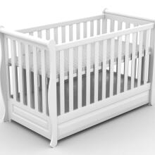 Elf Bed Gardenia Drawer  Art.74249 White Toddler crib with a drawer, 120x60 cm