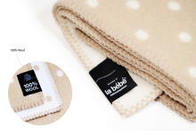 La Bebe™ Eco Dots Art.76993 Natural Lambswool Baby blanket Dots 140x100cm
