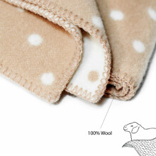 La Bebe™ Eco Dots Art.76993 Natural Lambswool Baby blanket Dots 140x100cm