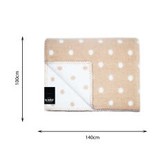 La Bebe™ Eco Dots Art.76993 Natural Lambswool Baby blanket Dots 140x100cm