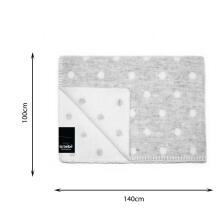 La Bebe™ Cosy Grey Dots Art.77005 Natural Lambswool Baby blanket Dots 140x100cm