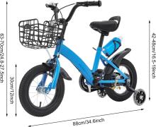 Kids Bike Wheels Collas 12' Blue Art.8061  Laste kaherattaline jalgratas lisaratastega