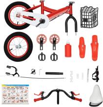 Kids Bike Wheels Collas 12' Red  Art.8063 Laste kaherattaline jalgratas lisaratastega