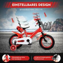 Kids Bike Wheels Collas 12' Red  Art.8063 Laste kaherattaline jalgratas lisaratastega