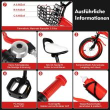 Kids Bike Wheels Collas 12' Red  Art.8063 Laste kaherattaline jalgratas lisaratastega