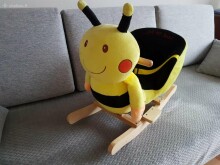 Babygo'15 Bee Rocker Plush Animal Детская деревянная Сова - качалка с музыкой