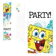 Amscan SpongeBob Art.997781 Приглашения в конвертах 6 шт.