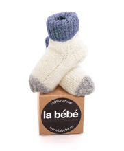 La Bebe™ Lambswool Natural Eco Socks Art. 83992 RoseНатуральные шерстяные носочки для новорожденного