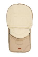 Sensillo Classic Romper Bag Art.84667 Cappuccino/Wool  Sleeping bag with natural sheepskin for a stroller