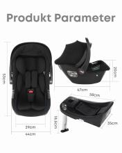 BabyVoyage i-Size 40-85 cm Baby Car Isofix Art.85349 Black Laste turvatool (0-13 kg)
