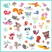 Djeco 160 kleepsu Little Friends Art.DJ08842