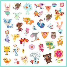 Djeco 160 kleepsu Little Friends Art.DJ08842
