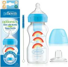 Dr.Browns Wide Neck Options Plus Art.WB91605-P Laia kaelaga koolikutevastane lutipudel, 270 ml