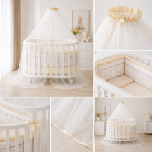 Lorelli Canopy Art.20051170003 Beige Luxurious universal canopy for a baby crib