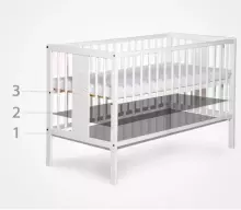 La Bebe™ Kids Wood Cot Tomi 18 Art.92455 Natural Laste puidust võrevoodi 120x60 cm