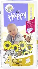 Happy Maxi Plus Big Pack Baby mähkmed 4+ suurus 9-20 kg, 62 tk.