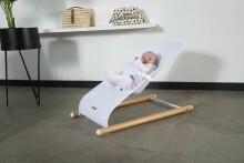 Childhome Evolux Bouncer  Art.CHEVOBONW White  Эргономичное кресло - шезлонг для малышей