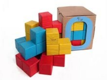 Eco Toys Art.40011 Развивающие деревянные кубики-Маленький мыслитель