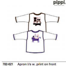 Pippi 2601-633 Purple Слюнявчик с рукавами и кармашком, большой/прозрачный
