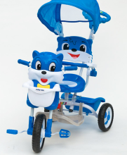 Babymix ET-A14-2 Детский интерактивный трехколесный велосипед с навесом Киска