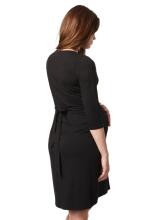 La Bebe™ Nursing Cotton Dress Donna Art.38397 Eclipse Black Maternity/Nursing Dress