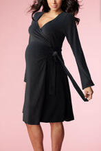 La Bebe™ Nursing Cotton Dress Donna Art.38397 Eclipse Black Maternity/Nursing Dress