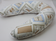 La Bebe™ Rich Cotton Nursing Maternity Pillow  Art.49528 Bears Cotton nursing pillow 30*175cm