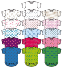 Pippi Baby Body Art.1472-778 Baby Body short sleeves 50-98 size