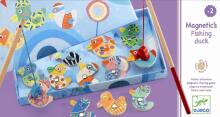 Djeco Art.DJ01654 Makšķerējamas koka zivtiņas ar magnētiem Fishing duck