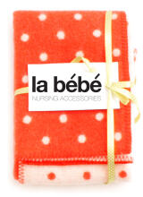 La Bebe™ Apple Dots Art.77008 Natural Lambswool Baby blanket Dots 140x100cm