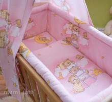 Mamo Tato Teddy Bears Col. Pink Комплект постельного белья из 6 частей (60/100x135 см)