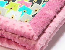 La Millou Art. 83422 Infart Blanket Polar Bears Dusty Rose Augstākās kvalitātes divpusēja sedziņa (65x75 cm) 