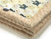 La Millou Art. 83448 Infart Blanket Pure Bears Latte Augstākās kvalitātes divpusēja sedziņa (65x75 cm) 