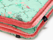 La Millou By Magdalena Rozczka Art. 83482 Toddler Blanket Maggie Rose Mint Coral Augstākās kvalitātes divpusēja sedziņa (80x100 cm) 