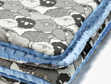La Millou Art. 83515 Preschooler's Blanket Graphite Sheep Family Sky