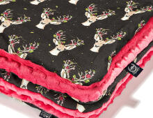 La Millou By Katarzyna Zielinska Art. 83533 Preschooler's Blanket Oh My Deer Watermelon Augstākās kvalitātes divpusēja sedziņa (110x140 cm)